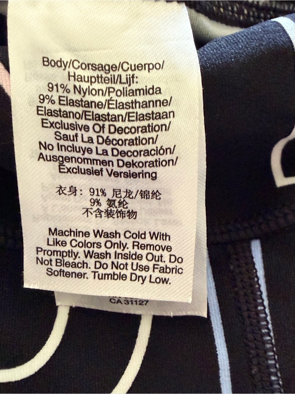 DKNY Sport Logo Mania Crop Leggings XL High Rise Side Stripe Logo Print - Picture 11 of 11